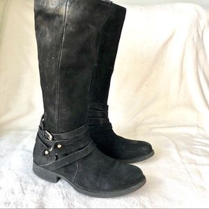 Steve Madden tall leather boots black 6.5 M